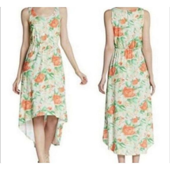 Alice + Olivia Floral High Low Kelty Dress  sz 2 - Picture 1 of 6